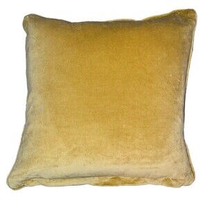 Rizzy Home Connie Post 20"x20" Yellow Solid Filled Pillow softest cotton velvet